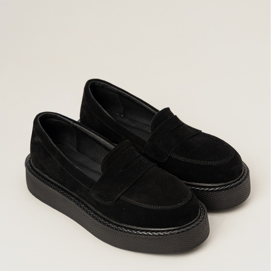            Mocasini - Dune - Velur Black